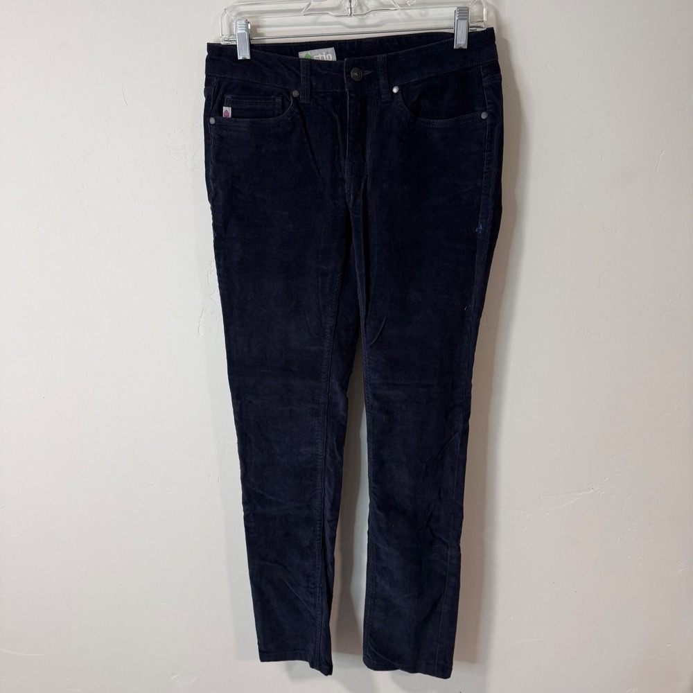 Stio Womens Rivet Corduroy Pants 6R Navy Blue Slim Straight Leg Chino